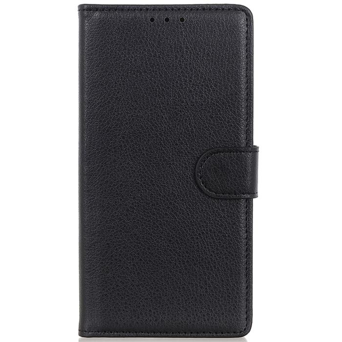 Bild 6, Samsung Galaxy S23 FE Fodral Litchi Läder Svart
