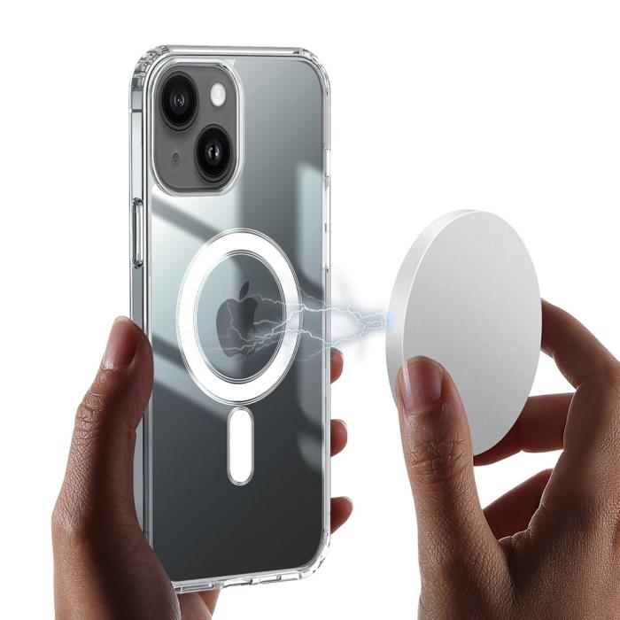 Bild 3, iPhone 15 Skal MagSafe Akryl/TPU Transparent