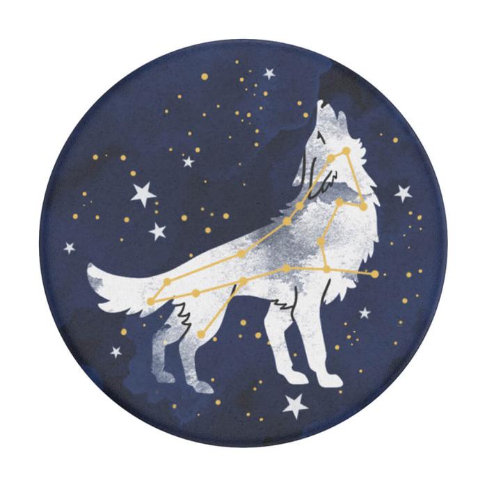 Bild 1, PopSockets Avtagbart Grip med Ställfunktion Sirius Wolf