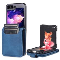 AZNS Galaxy Z Flip 6 / 7 FE Fodral Läder Blå