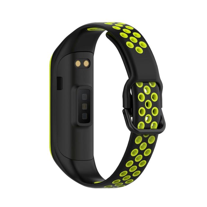 Bild 2, Samsung Galaxy Fit 2 SM-R220 Armband Ihåligt Silikon Svart/Grön