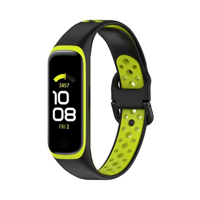 Bild 4, Samsung Galaxy Fit 2 SM-R220 Armband Ihåligt Silikon Svart/Grön