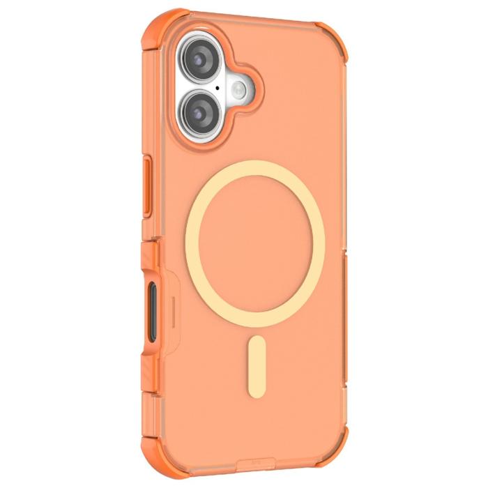 Bild 2, iPhone 16 Skal MagSafe Shockproof Hybrid Orange