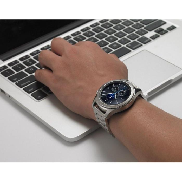 Bild 4, Tech-Protect Galaxy Watch 3 45mm Armband Stainless Svart