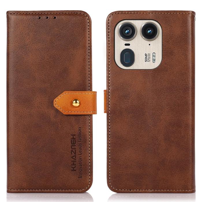 Bild 1, KHAZNEH Motorola Edge 50 Ultra 5G Fodral Dual-Color Brun