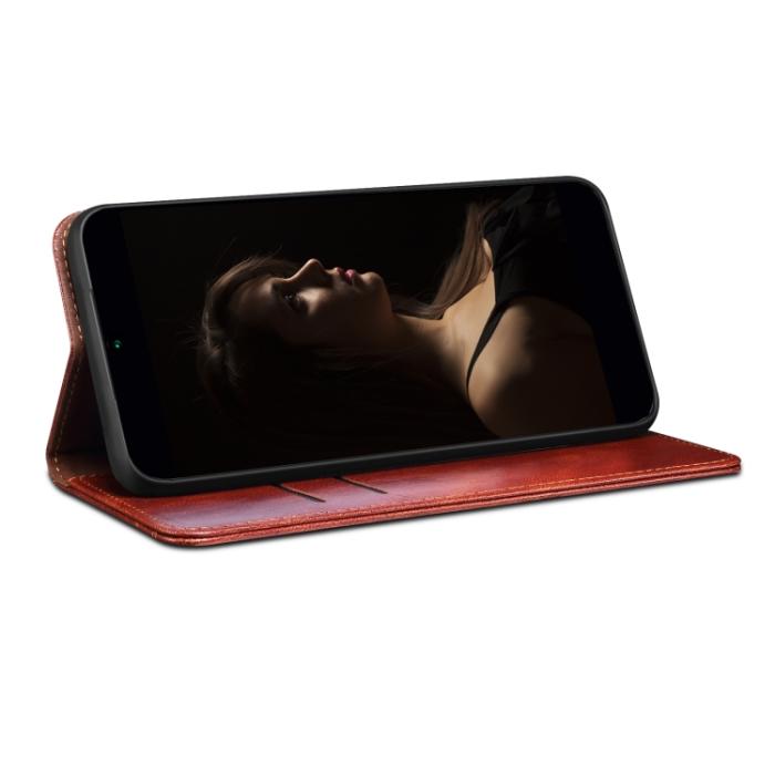 Bild 5, Xiaomi 13 Pro 5G Fodral Oil Wax Flip Läder Brun