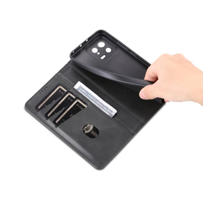 Bild 6, AZNS Xiaomi 13 5G Fodral Flip Läder Svart