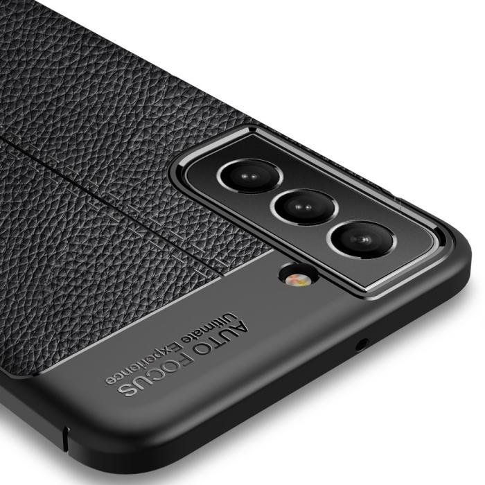 Bild 4, Samsung Galaxy S22 Plus Skal Litchi Textur Svart