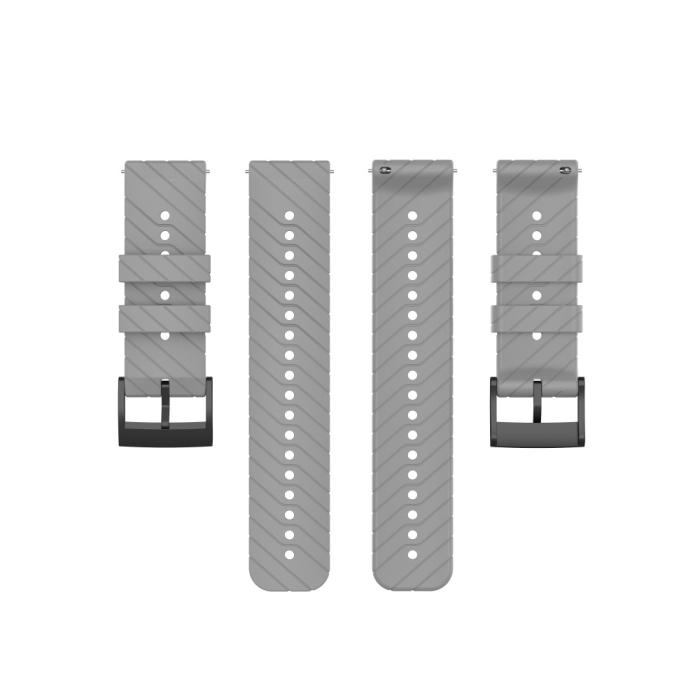 Bild 4, Silikon Armband (24mm) Grå