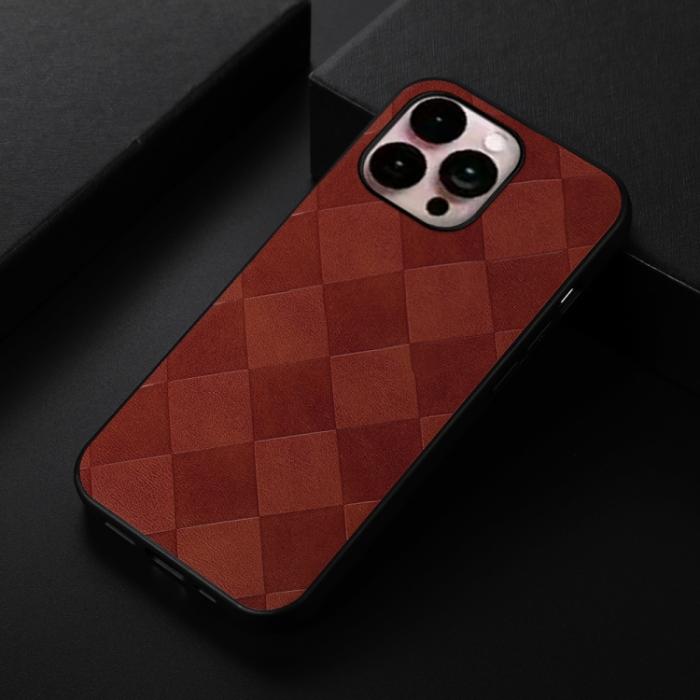Bild 2, iPhone 14 Pro Max Skal Vävd Textur Brun
