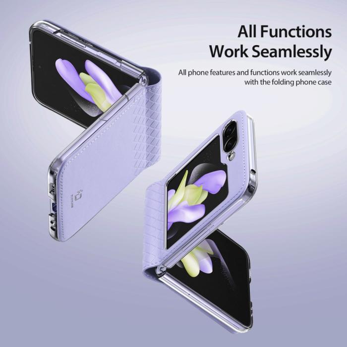 Bild 6, DUX DUCIS Galaxy Z Flip 5 Skal Bril PU-Läder Lila