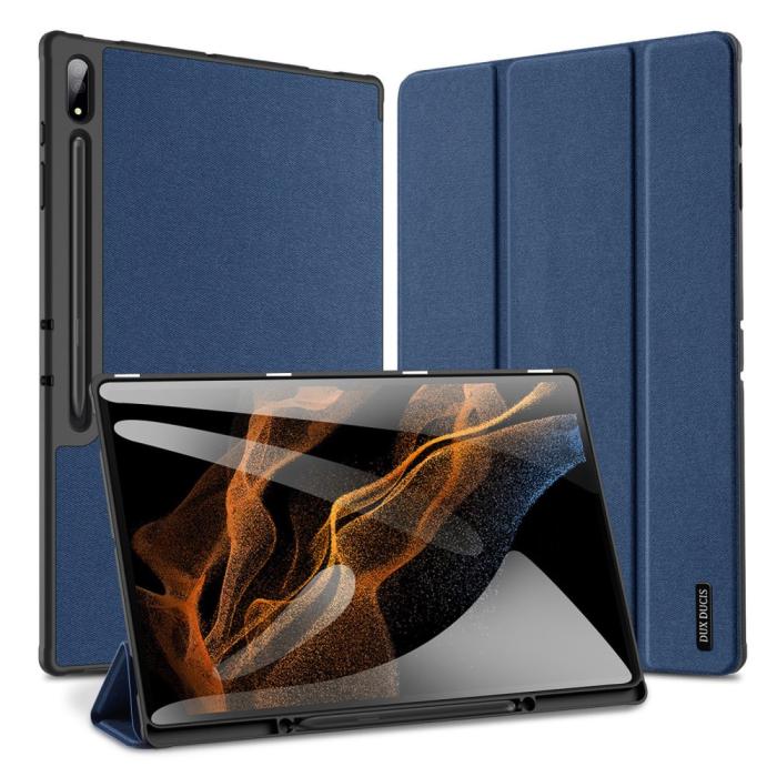 Bild 2, DUX DUCIS Galaxy Tab S9 Ultra DOMO Fodral Tri-Fold Blå