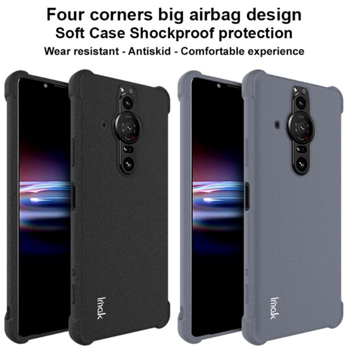 Bild 3, IMAK Sony Xperia Pro-I Skal Shockproof TPU + Skärmskydd Matt Grå