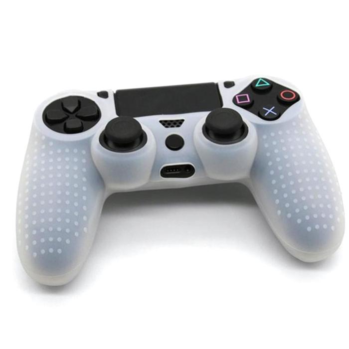 Bild 1, PS4 Kontroll Skal Silikon Anti-Slip Vit