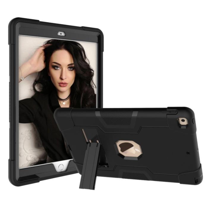 Bild 5, iPad 10.2 2019/2020/2021 Shockproof Hybrid Skal Med Kickstand Svart