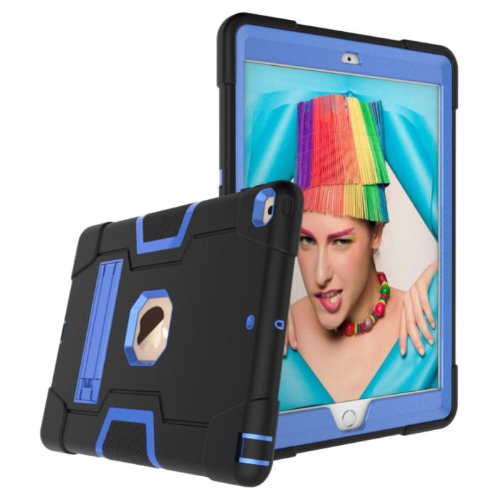 Bild 3, iPad 10.2 2019/2020/2021 Shockproof Hybrid Skal Med Kickstand Svart/Blå
