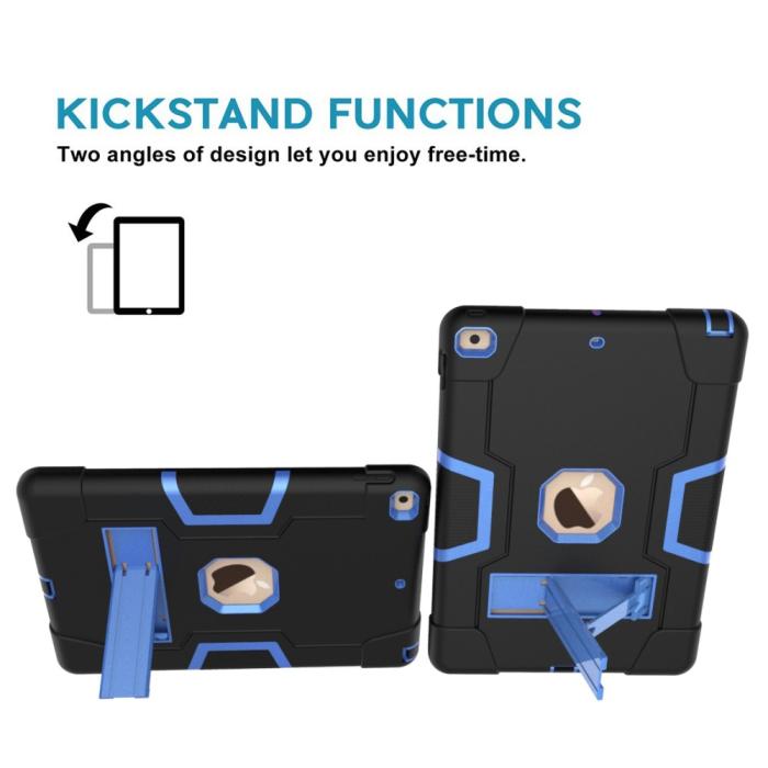 Bild 4, iPad 10.2 2019/2020/2021 Shockproof Hybrid Skal Med Kickstand Svart/Blå