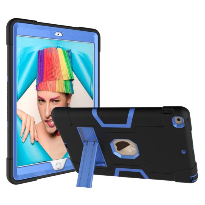 Bild 5, iPad 10.2 2019/2020/2021 Shockproof Hybrid Skal Med Kickstand Svart/Blå