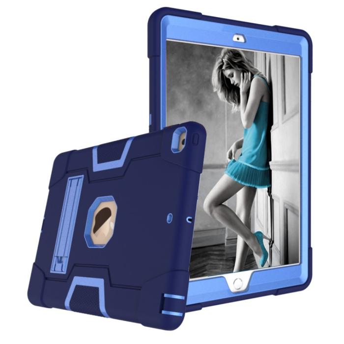Bild 3, iPad 10.2 2019/2020/2021 Shockproof Hybrid Skal Med Kickstand Mörk Blå/Blå