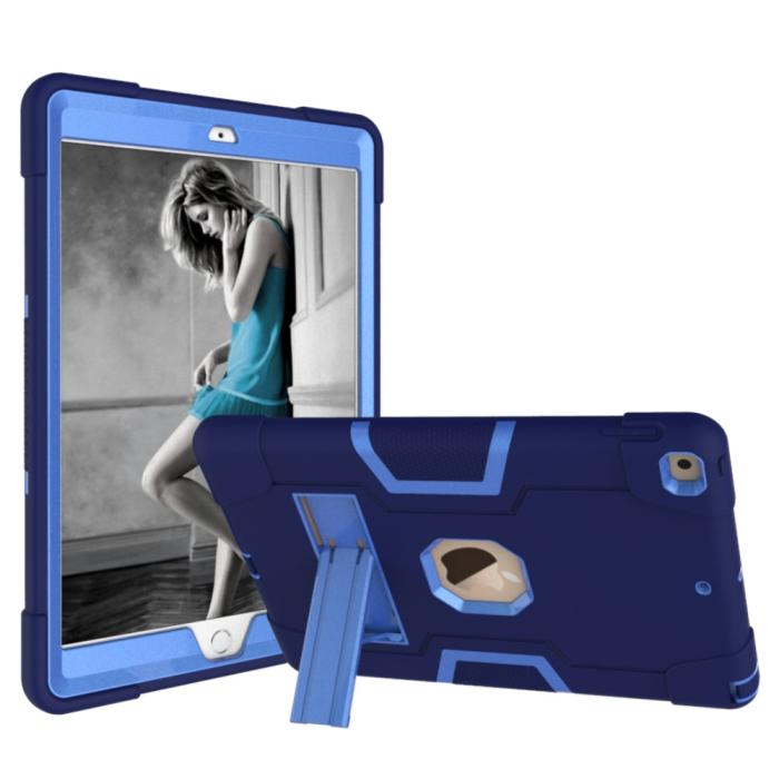 Bild 5, iPad 10.2 2019/2020/2021 Shockproof Hybrid Skal Med Kickstand Mörk Blå/Blå