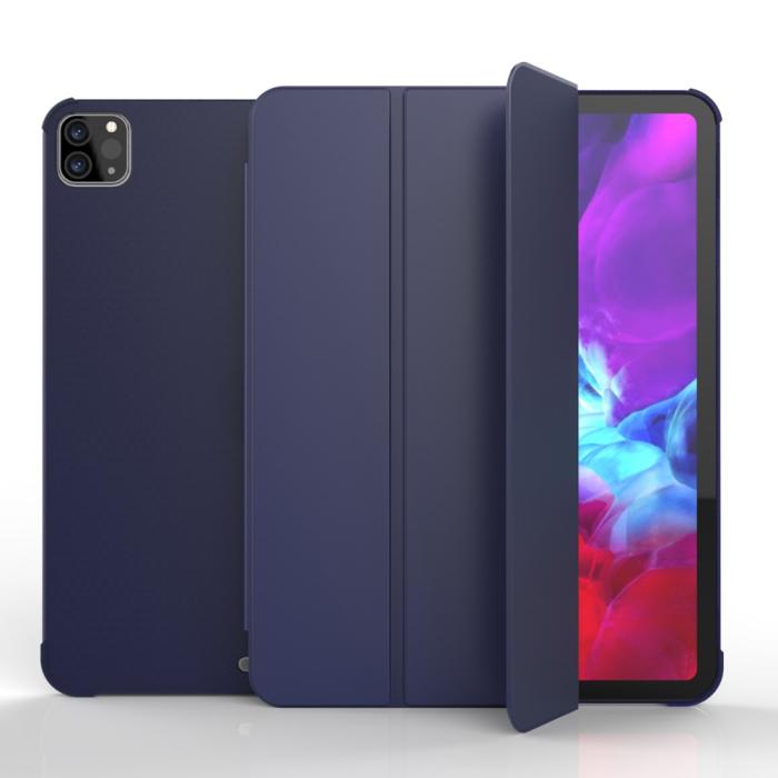 Bild 2, iPad Pro 11 (2018/2020/2021) - Tri-Fold Smart Fodral Pennhållare - Blå
