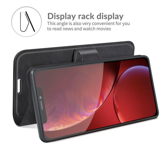 Bild 3, iPhone 13 Pro Max - Solid Slim Läder Fodral - Svart
