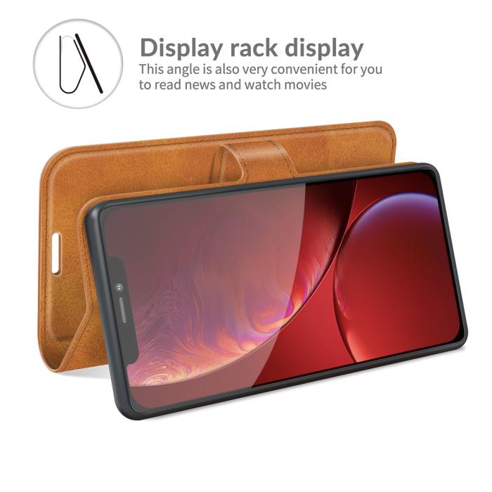 Bild 3, iPhone 13 Pro Max - Solid Slim Läder Fodral - Brun