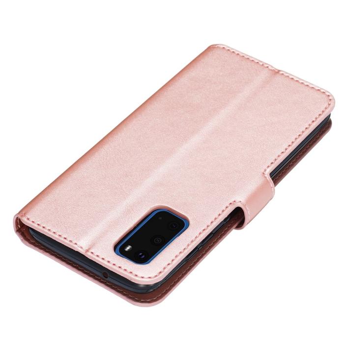 Bild 4, Samsung Galaxy S20 - Plånboksfodral - Roséguld