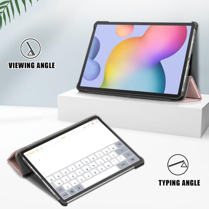 Bild 4, Samsung Galaxy Tab S7 / Tab S8 - Tri-Fold Fodral - Roséguld