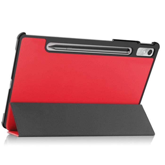 Bild 4, Lenovo Tab P11 Pro Gen 2 Fodral Tri-Fold Läder Röd