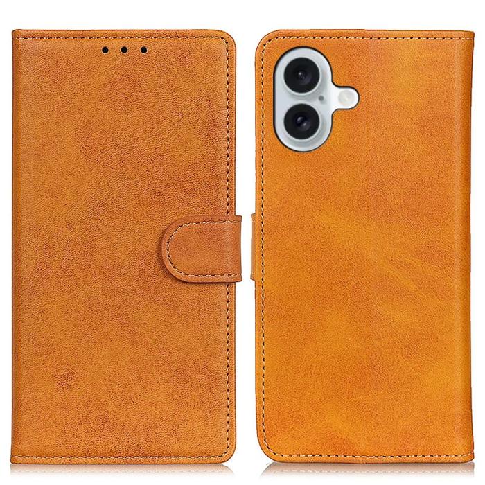 Bild 1, iPhone 16 Fodral Solid Läder Brun