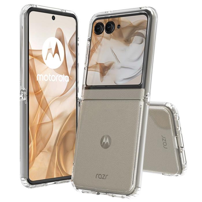 Bild 2, Motorola Razr 50 5G Mobilskal TPU/Akryl Transparent