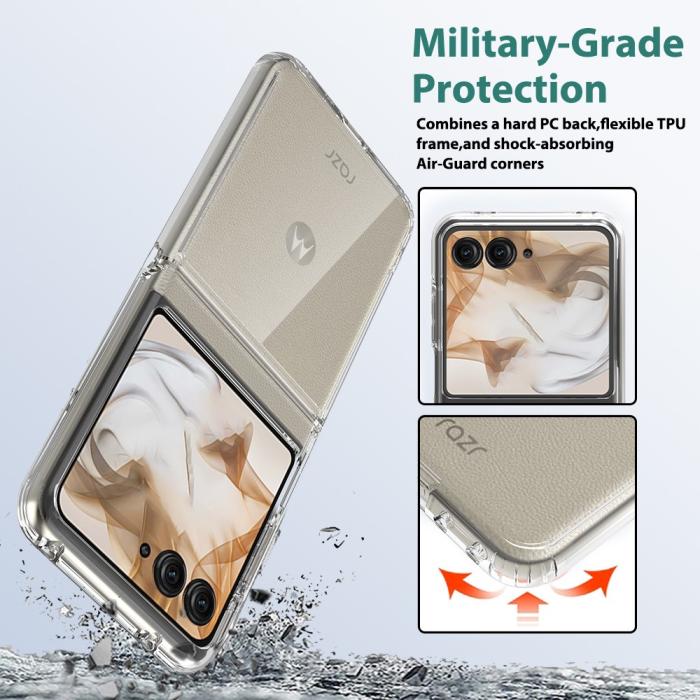 Bild 4, Motorola Razr 50 5G Mobilskal TPU/Akryl Transparent
