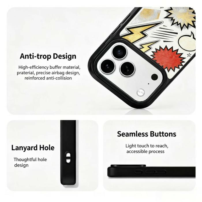 Bild 3, iPhone 18 Pro Max/17 Pro Max Skal MagSafe UV-Mönster Blixtar