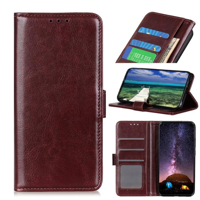 Bild 5, Xiaomi 17T Fodral Crazy Horse Läder Brun