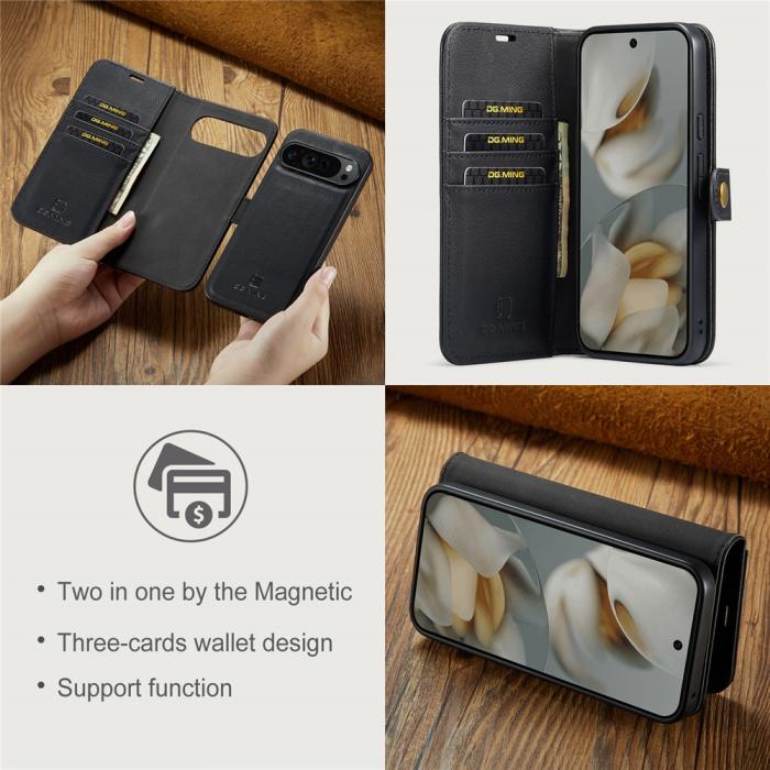 Bild 6, DG.MING Google Pixel 10 Pro XL 2in1 Magnet Fodral / Skal Svart