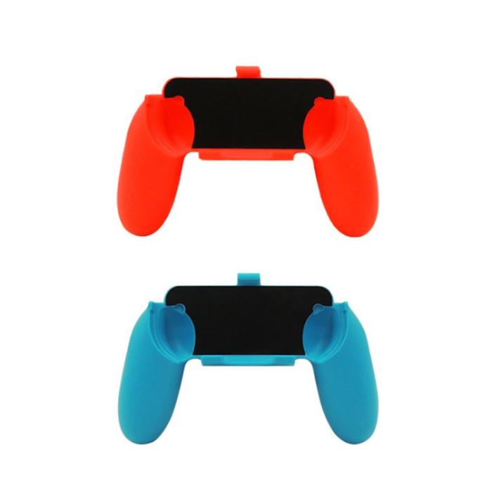 Bild 1, iPlay 2 st Nintendo Switch Joy-Con Grip Röd/Blå
