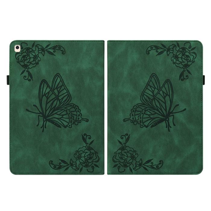 Bild 2, iPad 10.2 2019/2020/2021 Fodral Butterfly Flower Grön