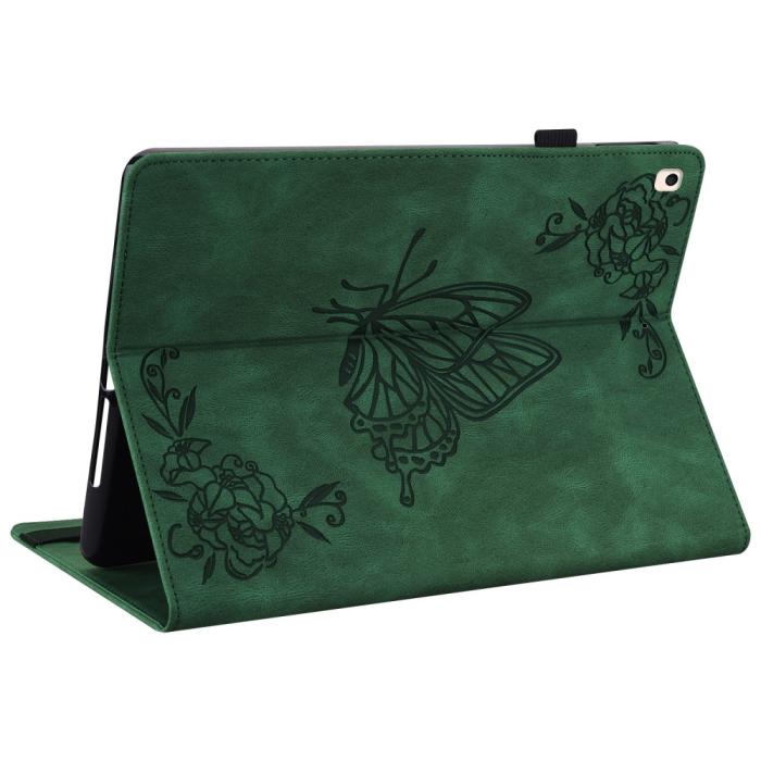 Bild 4, iPad 10.2 2019/2020/2021 Fodral Butterfly Flower Grön