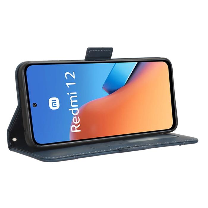 Bild 3, Xiaomi Redmi 12 5G/4G Fodral Med Avtagbart Kortfodral Blå