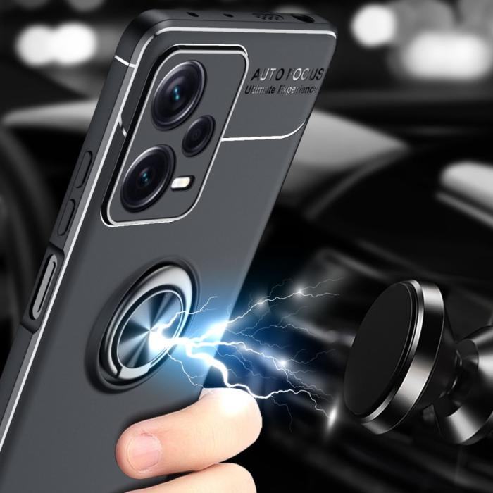 Bild 6, Xiaomi Redmi Note 12 Pro 5G Skal Ring Svart/Röd