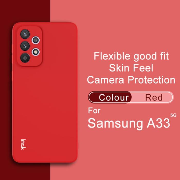 Bild 4, IMAK Samsung Galaxy A33 5G Skal Skin Touch Röd