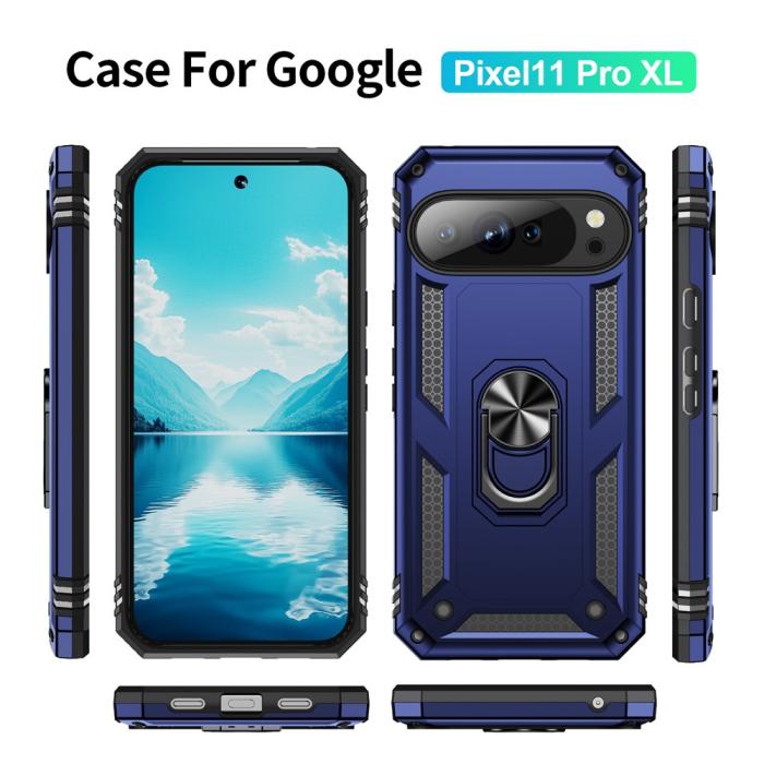 Bild 2, Google Pixel 11 Pro XL Skal Hybrid Kickstand Blå