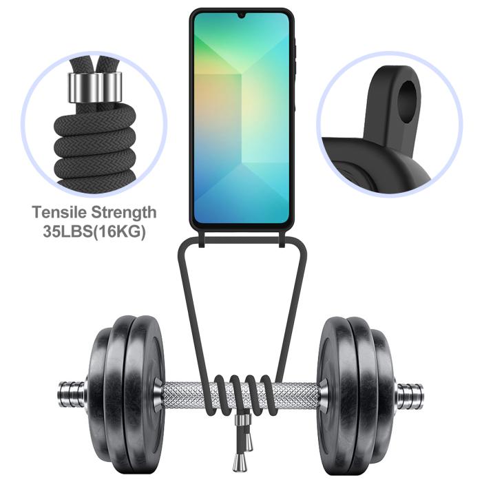 Bild 6, Samsung Galaxy A07 Skal Med Kortfack & Mobilsnöre Svart