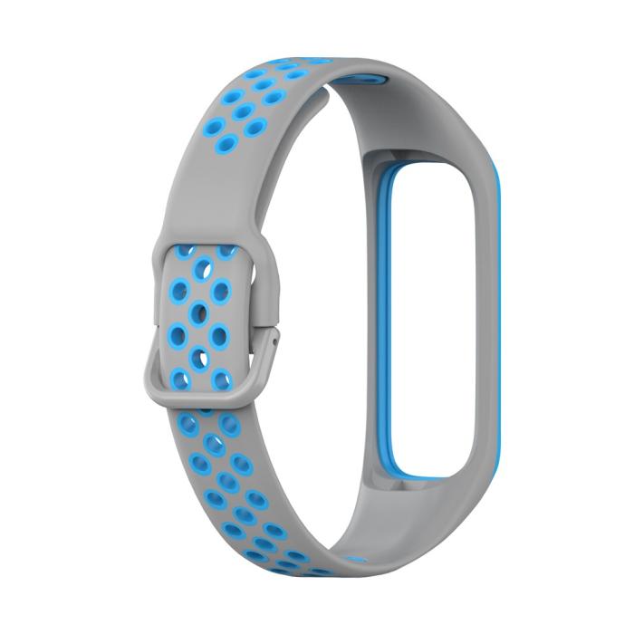 Bild 3, Samsung Galaxy Fit 2 SM-R220 Armband Ihåligt Silikon Grå/Blå