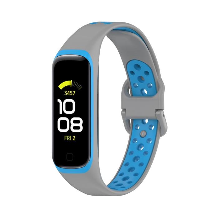 Bild 4, Samsung Galaxy Fit 2 SM-R220 Armband Ihåligt Silikon Grå/Blå