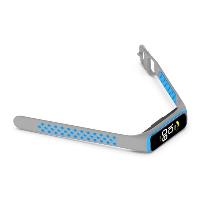 Bild 5, Samsung Galaxy Fit 2 SM-R220 Armband Ihåligt Silikon Grå/Blå