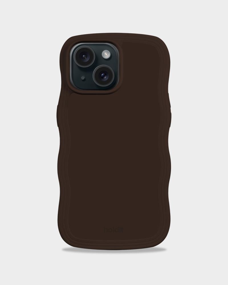 holdit iPhone 15 / 14 / 13 Skal Wavy Chocolate