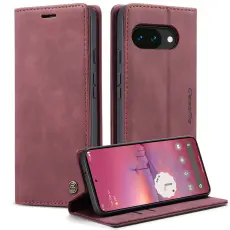CASEME Google Pixel 10a Fodral Flip Retro L&auml;der R&ouml;d
