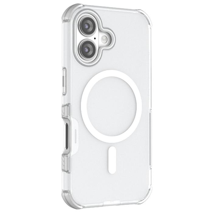 Bild 2, iPhone 16 Skal MagSafe Shockproof Hybrid Vit